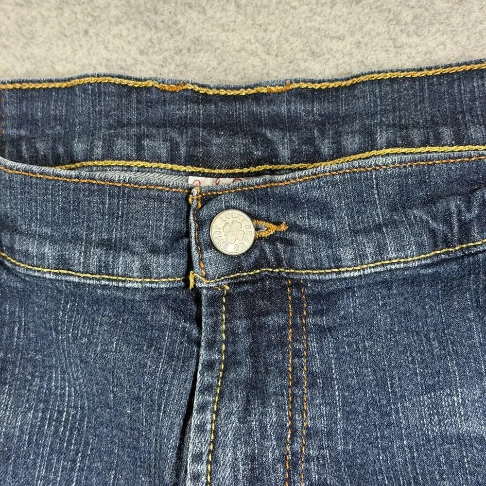 Vintage Y2K Lucky Brand Jeans Mens 38 Short Dark Wash Loose Fit Stretch Denim